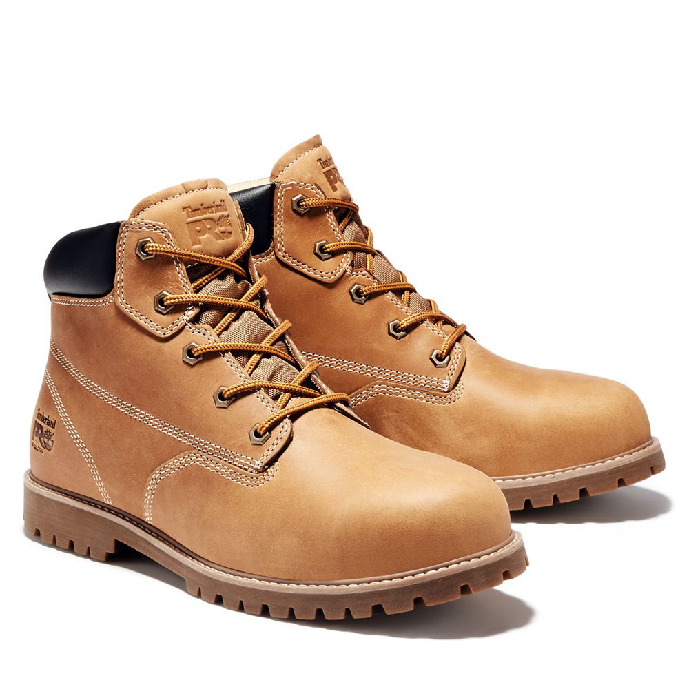 Timberland Μποτακια Εργασίας Ανδρικα Καφε - Pro® Gritstone Steel Toe - Greece 1749623-RF